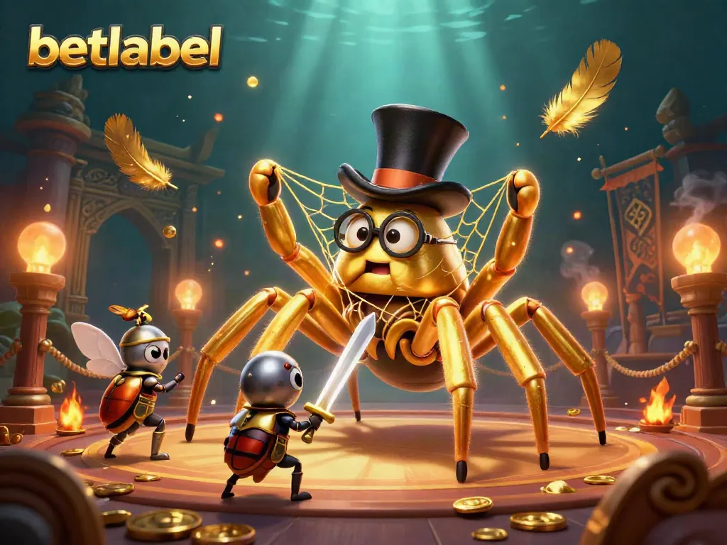 Engage with Betlabel's thrilling gambling experience featuring a vibrant 3D casino scene.